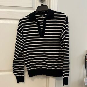 Striped V Neck Sweater
